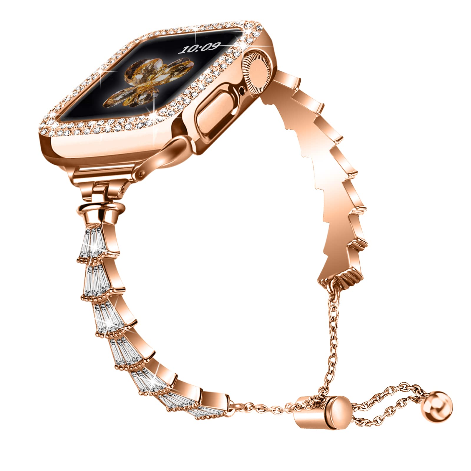 For Apple Watch Series 9 8 7 41mm 6 5 4 SE SE(2022) SE (2023) 40mm 3 2 1 38mm Crown Design Metal Watch Strap Rhinestone Decor Bracelet Wrist Band For Apple Watch Series 9 8 7 41mm 6 5 4 SE SE(2022) SE (2023) 40mm 3 2 1 38mm Crown Design Metal Watch Strap Rhinestone Decor Bracelet Wrist Band